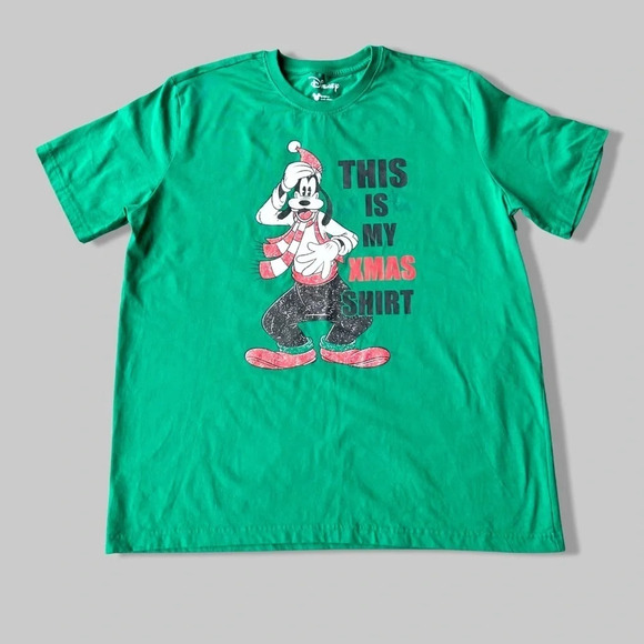 Disney  Goofy Christmas Short Sleeve Top - Picture 1 of 8